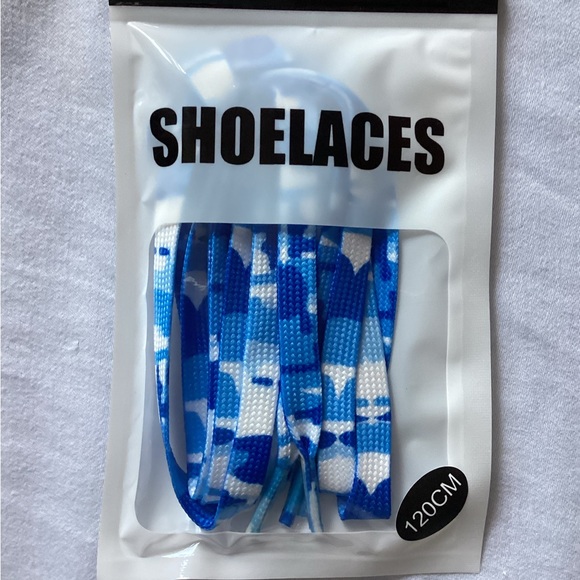 Unbranded Other - Fashion Sneaker Shoelaces** Blue Camouflage **Unisex Wear**